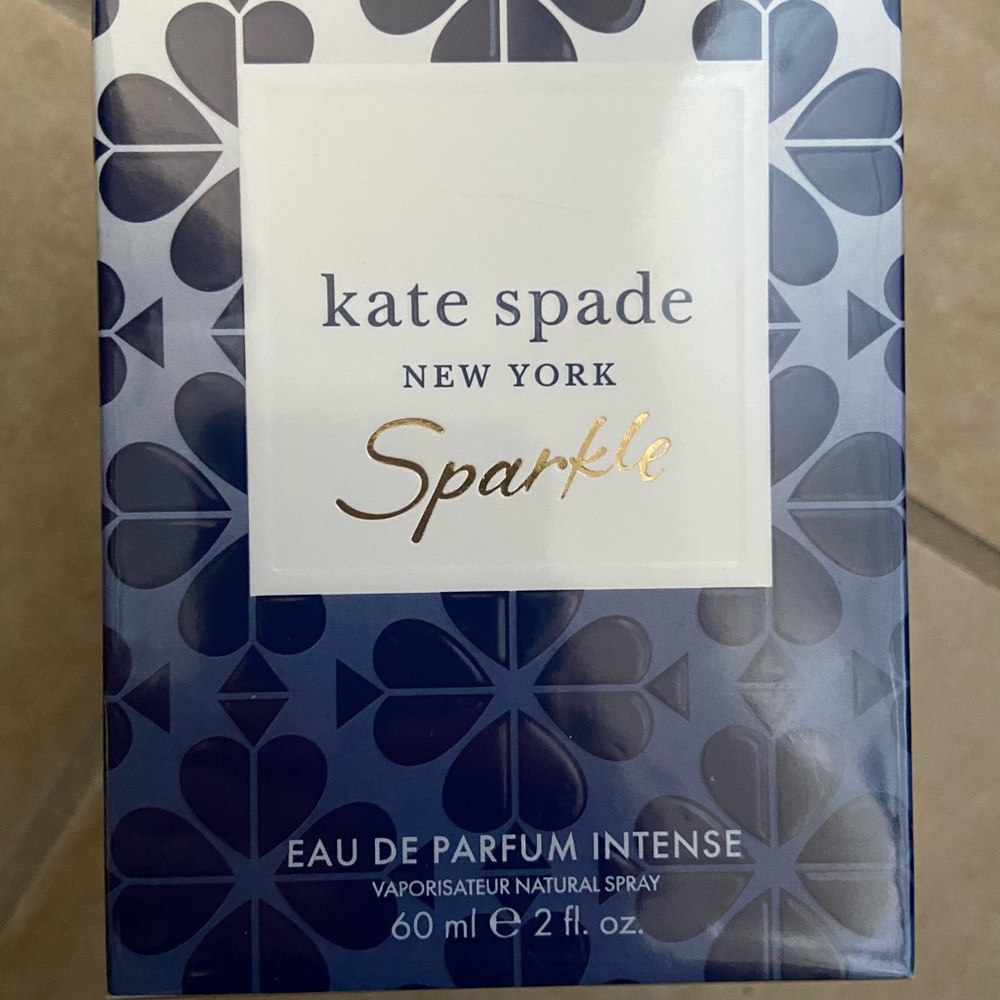 Kate Spade Fragrance Box with Blue and White Design